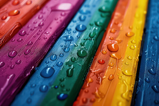 Vibrant Rainbow Colors on Crayons A Close-Up View of Creativity and Artistic Expression These colorful crayons are perfect for any art project, from drawing to painting to crafting Get inspired by