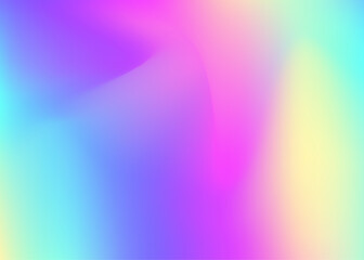 Hologram Gradient. Iridescent Texture. Violet Pop Background. Neon Banner. Soft Holography Template. Holographic Background. Hipster Light. Liquid Flyer. Blue Hologram Gradient