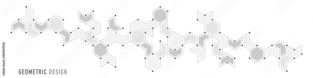 Poster Abstract vector background with simple geometric figures and dots. Graphic design element and polygonal shape pattern