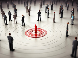 Business Target, Target market, Targeted audience, Corporate business vision, business growth process, technology trend, economic improvement concepts, Concept of aim and objective achievement.