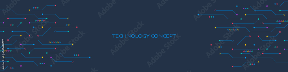 Aufkleber circuit board texture with communication technology concept