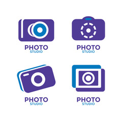 photography camera logo vector badges and labels set design