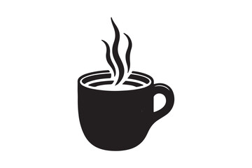 Coffee Mug Silhouette Design Vector Illustration Clipart Eps