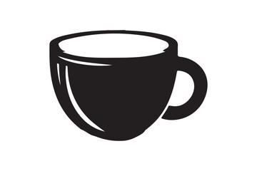 Coffee Mug Silhouette Design Vector Illustration Clipart Eps