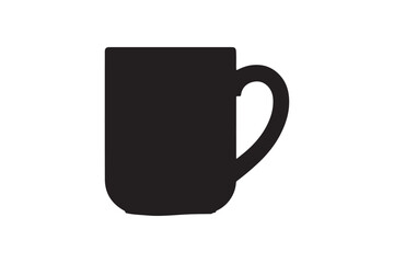Coffee Mug Silhouette Design Vector Illustration Clipart Eps