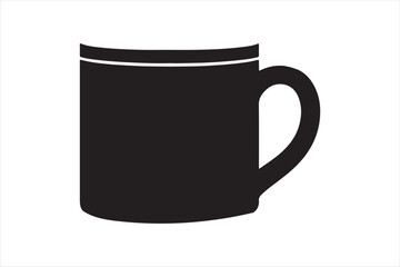 Coffee Mug Silhouette Design Vector Illustration Clipart Eps