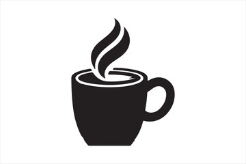 Coffee Mug Silhouette Design Vector Illustration Clipart Eps