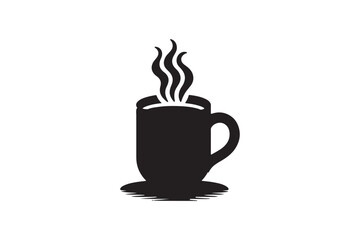 Coffee Mug Silhouette Design Vector Illustration Clipart Eps