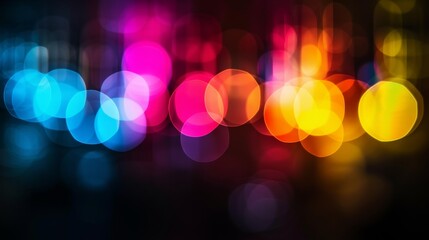 Iridescent gradient background with a black background. Illustration of a damaged dusty photo film texture, light leak bokeh effect, vintage footage, and retro flare glow.