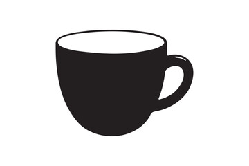 Coffee Mug Silhouette Design Vector Illustration Clipart Eps