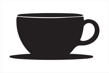 Coffee Mug Silhouette Design Vector Illustration Clipart Eps