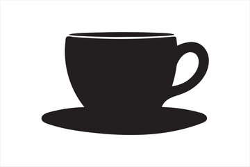 Coffee Mug Silhouette Design Vector Illustration Clipart Eps