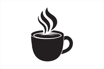 Coffee Mug Silhouette Design Vector Illustration Clipart Eps