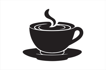 Coffee Mug Silhouette Design Vector Illustration Clipart Eps