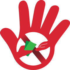 Obraz premium Stop Corruption Campaign Illustration