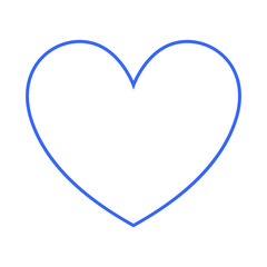Flat Heart Shape Illustration line