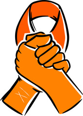 Handdrawn Self Injury Support Illustration