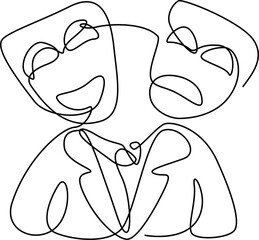 Line Art Bipolar Illustration