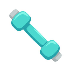 Small dumbbells. Sports equipment. Simple flat illustration.