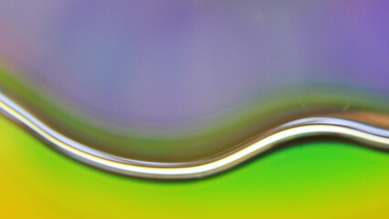 Realistic blurry gradient iridescent fluid illustration. Holographic chameleon design with bright shimmering color. Gradient vivid shapes background. Modern abstract colorful retro fluid background 4k