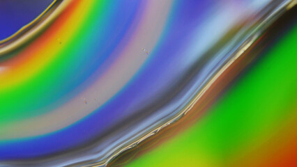 Realistic blurry gradient iridescent fluid illustration. Holographic chameleon design with bright shimmering color. Gradient vivid shapes background. Modern abstract colorful retro fluid background 4k