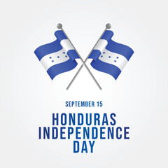 Honduras Independence Day. Flat art design. Independence day vector. Good for celebration template usage. eps 10.