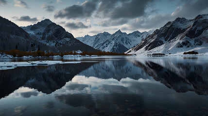 lake louise banff national park country, ai generated