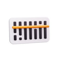 barcode 3d render icon