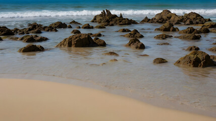 beach in the morning, ai generated