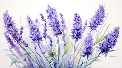 Naklejka premium lavender flowers isolated on white background