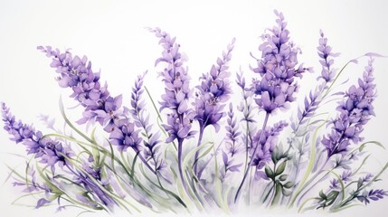 Naklejka premium lavender flowers isolated on white