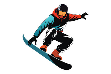 Obraz premium a vector silhouette illustration of a snow.eps