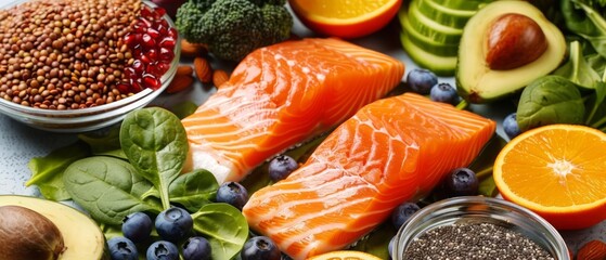 A closeup of a variety of fresh