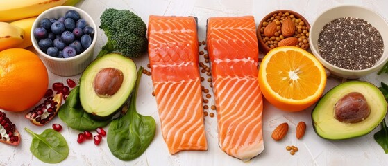 A closeup of a variety of fresh