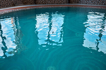 Clean water in the jacuzzi. Rest in the SPA. Selective focus