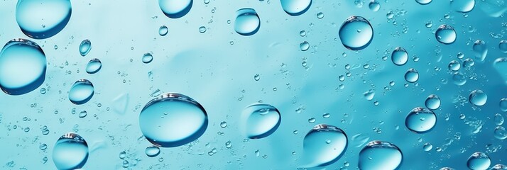 Abstract Blue Water Droplets