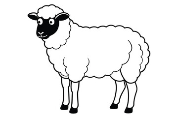 blacknose sheep vector illustration.eps