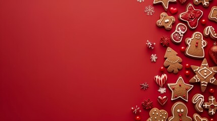 christmas gingerbread with space area for text