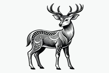 deer silhouette vector illustration.eps