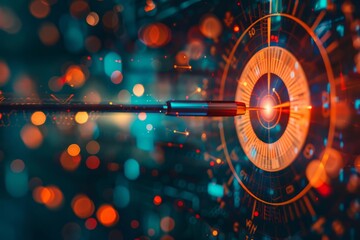 Closeup of a goal to success