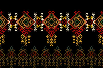 Geometric shapes and pixel design vector seamless pattern.