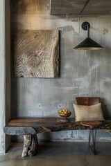 Contemporary Decor with Concrete Feature Wall