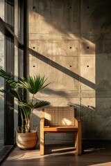 Contemporary Decor with Concrete Feature Wall