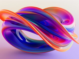 Bright abstract twist shape.