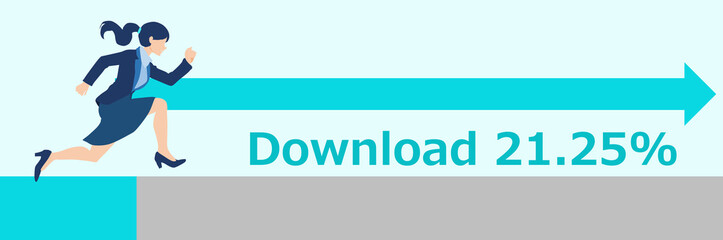 ダウンロード中のイラスト