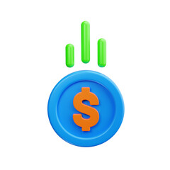 cash 3d render icon