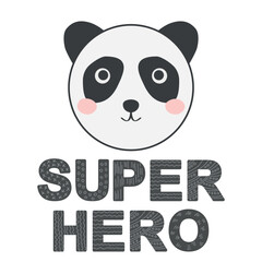 Cute face of an animal with lettering. Scandinavian style and pastel palette. baby posters, cards, clothes, childrens rooms