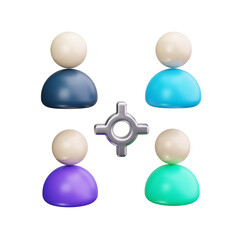 Network 3d render icon