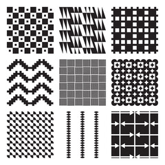 9 Pattern geometric designs bundle.