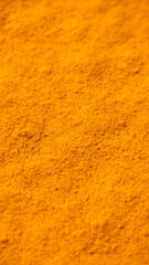 Yellow turmeric powder. Condiment or dietary supplement